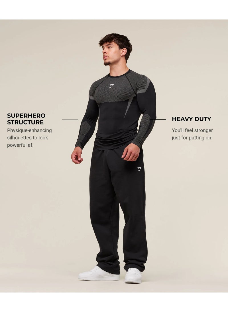 Gymshark FitnessJersey Long Sleeve Top Men's Running Training Cycling Tight Fast Drying Elastic T-shirt - Image 5