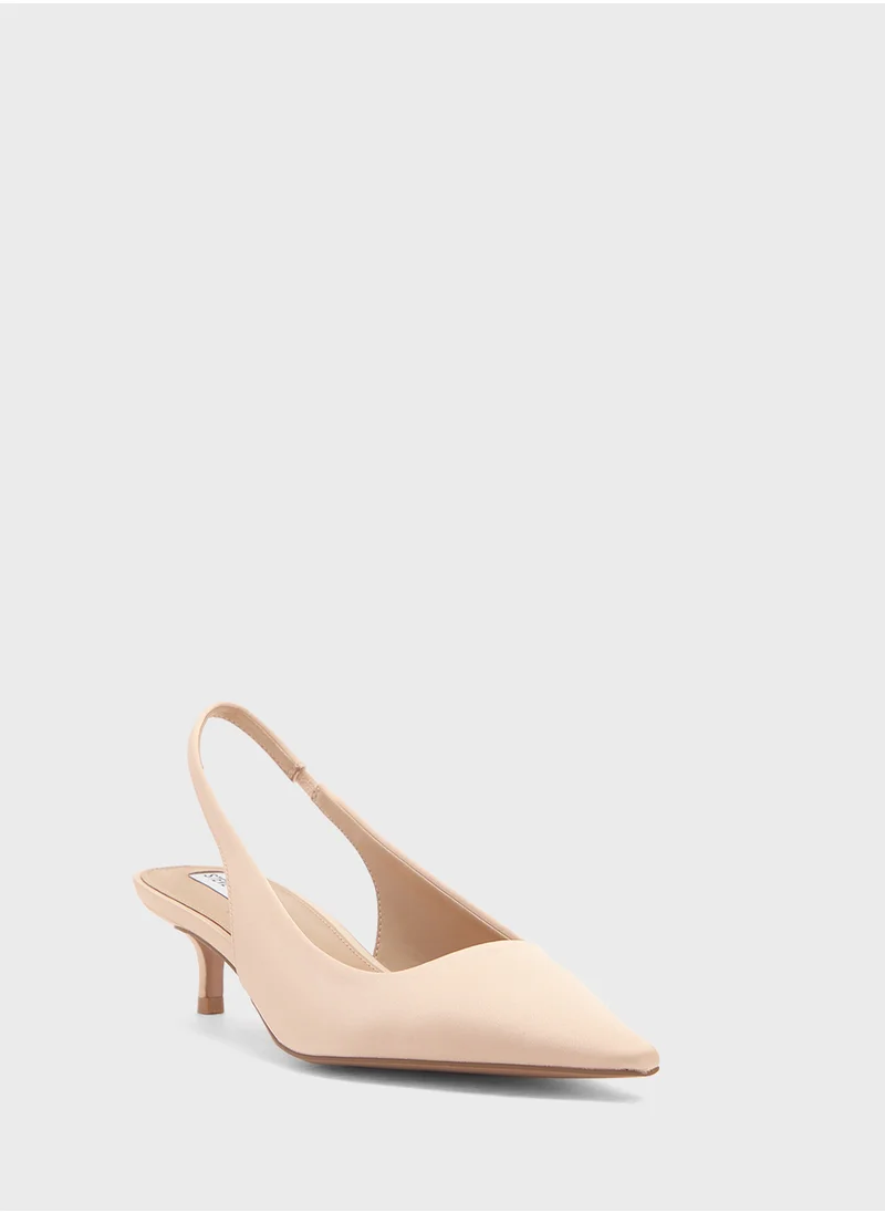 STEVE MADDEN Kari Pointed Toe Sling Back Mid Heel Pumps