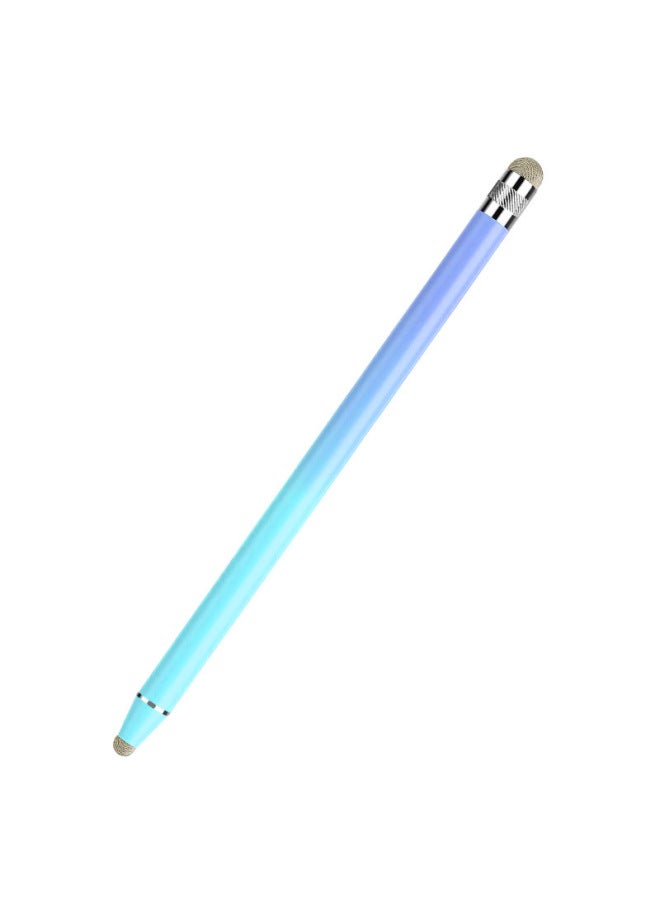 Dual-Head Gradient Universal Capacitive Stylus Pen For Mobile Phones Tablets Apple Touch Screen Huawei Handwriting Stylus Pen-Color:Double Cloth Head Green Gradually Light Purple - Image 1