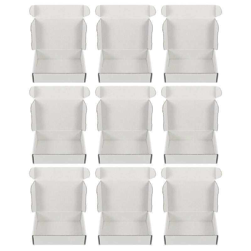 20 Pcs Double Sided White Corrugated Cardboard Boxes For Small Item Packaging Storage - Image 2