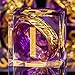 OUKELANWO Magic Lord Rings DND Dice Set with Box 7Pcs Resin LOTR DD Dice Set for Role Playing Game Purple Gold Dungeons Dragons D and D Sharp Edge Dice D20 D12 D10 D8 D6 D4 - Image 2