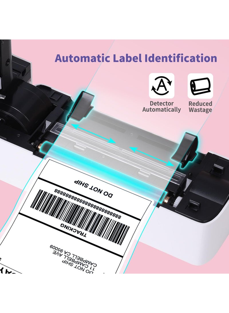 phomemo - 241-BT Bluetooth Thermal Label Printer, 4X6" Wireless Shipping Label Printer for Small Business, Label Printer for Shipping Packages, Compatible with iPhone, Android (Purple) - Image 1
