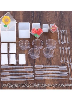 Graffiti Resin 91-Piece Jewelry Making Cube Uv Epoxy Resin Casting Mold Craft Tools  - Image 2