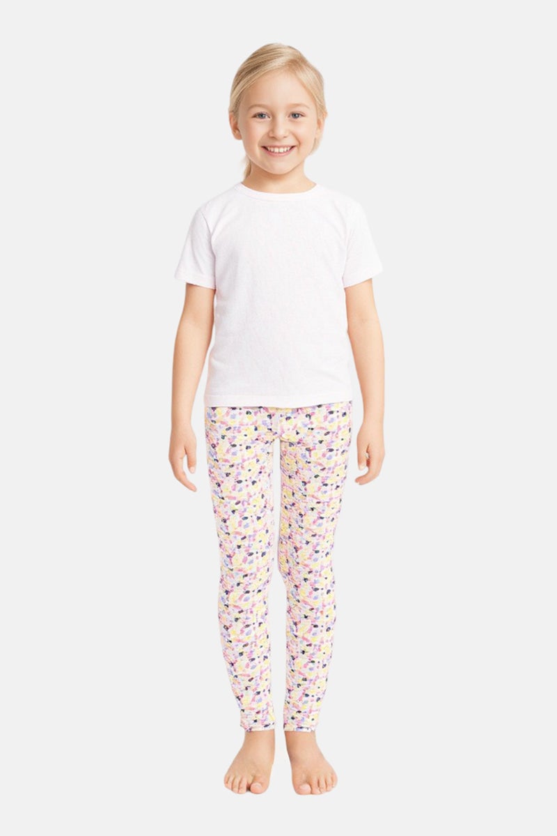 Hamleys Kids Girl Animal Print Pull On Leggings, Multicolor - Image 1