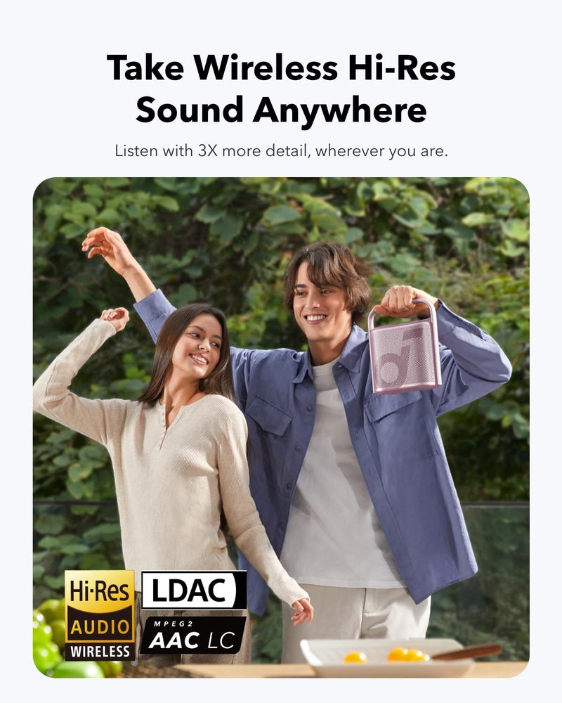 Soundcore سماعة بلوتوث ساوندكور موشن X500 مع صوت مكاني، صوت عالي الدقة، صوت ثلاثي القنوات، سائق موجه لأعلى، ضوء محيطي - Image 3