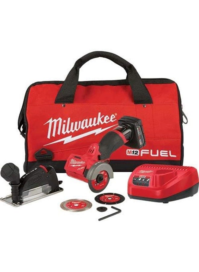 Milwaukee طقم أداة القطع المدمجة M12 FUEL 3" - 24 فولت، 4Ah، 4A، 1.5E+3 RPM، حجم الشوكه الأقصى 3"، أسود/أحمر - Image 2