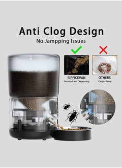 Hihonor Cat Feeder Automatic for Cats & Dogs,Customized Feeding Schedule for Cats & Dogs,Cat Feeder with 1-4 Meals,4L,Black  - Image 3