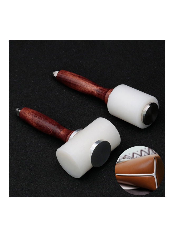 NIBEMINENT Leathercraft DIY Hammer Handmade Carving Cutting Stamping Engraving Beating Tool Vertical 18.7 x 8 2cm - Image 2