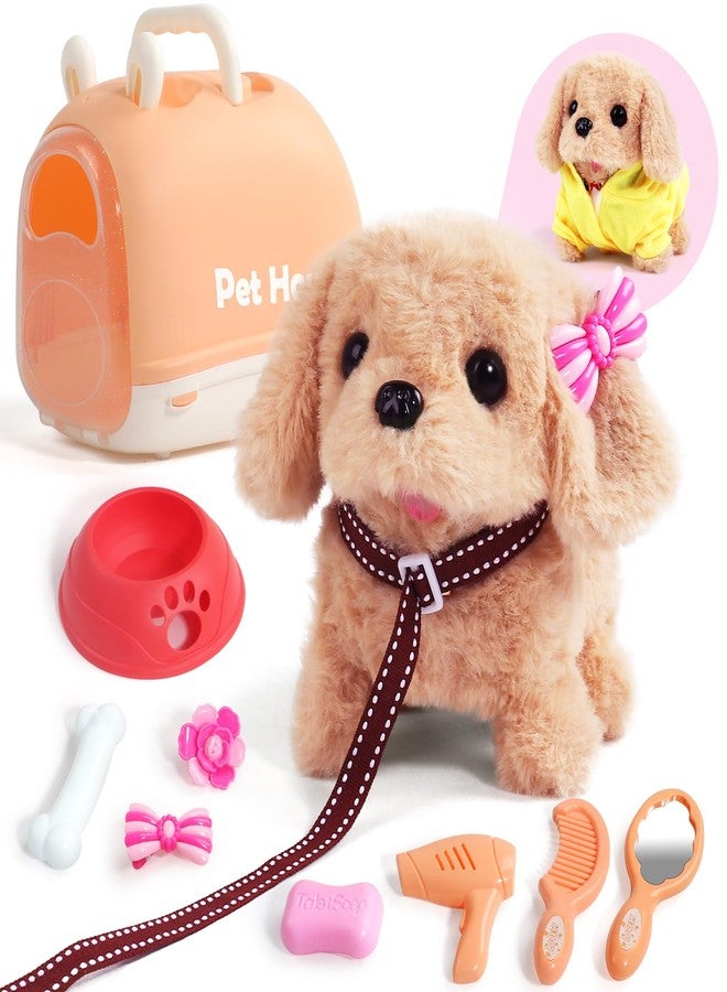 Robot Dog Toy for Girls Kids, 11 Pcs Interactive Mini Realistic Robot Puppy Toys for 3 4 5 6 Year Old Girls Boys, Interactive Pet Care Pretend Play Set, Walking Dog Toy Birthday Gifts for Girls 3-8 - Image 1
