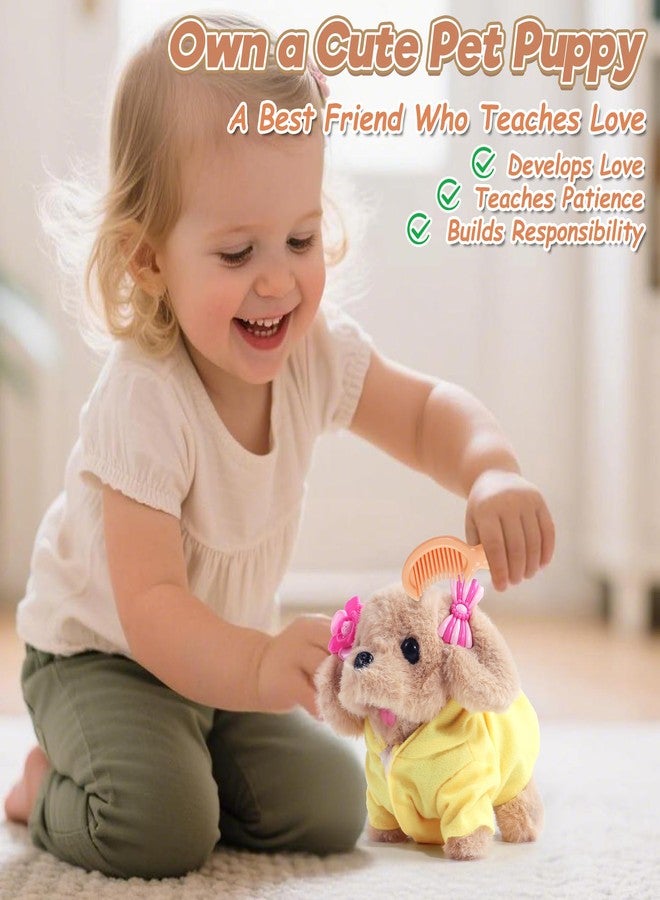Robot Dog Toy for Girls Kids, 11 Pcs Interactive Mini Realistic Robot Puppy Toys for 3 4 5 6 Year Old Girls Boys, Interactive Pet Care Pretend Play Set, Walking Dog Toy Birthday Gifts for Girls 3-8 - Image 3