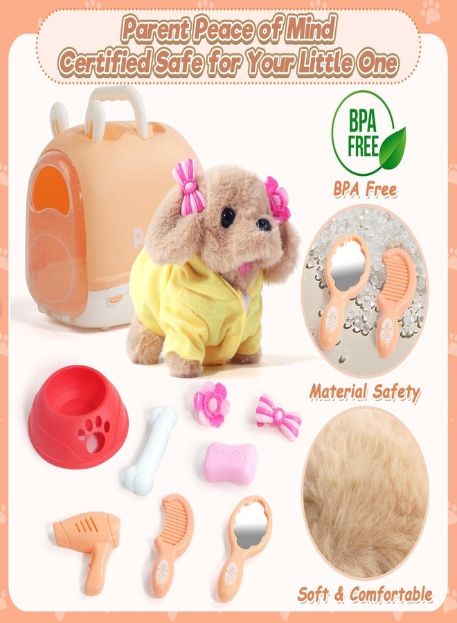 Robot Dog Toy for Girls Kids, 11 Pcs Interactive Mini Realistic Robot Puppy Toys for 3 4 5 6 Year Old Girls Boys, Interactive Pet Care Pretend Play Set, Walking Dog Toy Birthday Gifts for Girls 3-8 - Image 4