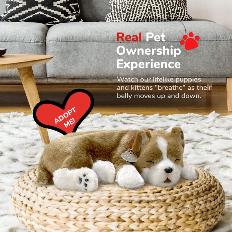 Perfect Petzzz Original Petzzz Pit Bull Realistic, Lifelike Stuffed Interactive Pet Toy, Companion Pet Dog with 100% Handcrafted Synthetic Fur - Image 5