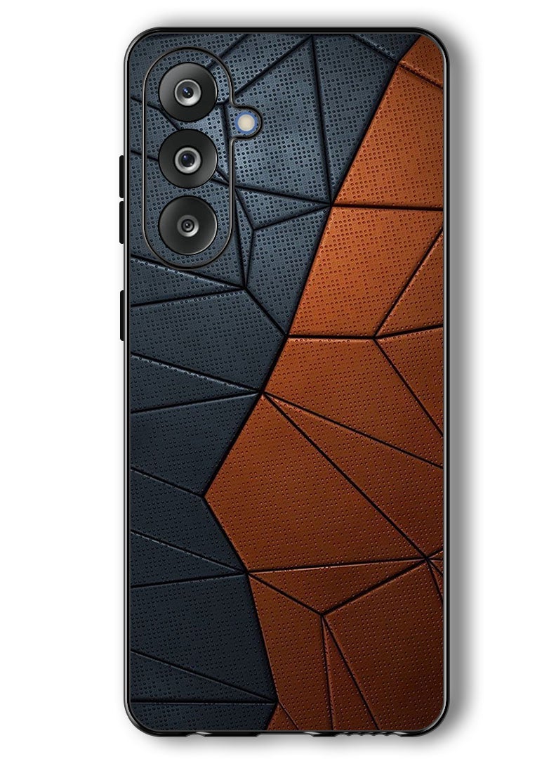 Theodor Case Compatible with Samsung Galaxy F36/ M36 6.7 Inch Protection Shockproof Bumper Cover Black Brown Pattern - Image 1