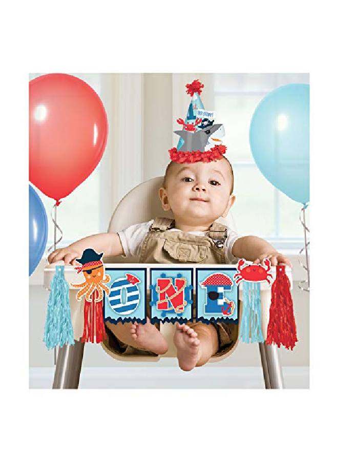 Amscan 1St Birthday Ocean Buddies Premium High Chair Decor 1 Pc - Image 1