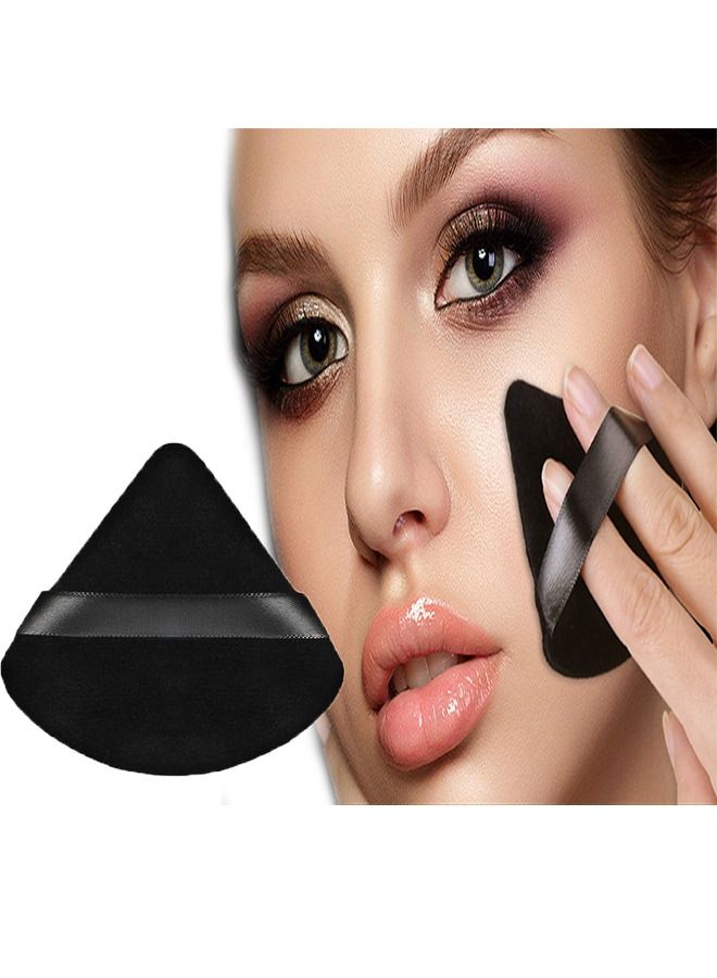 3 Pcs Triangular Velvet Sponge Suitable For Dry And Wet Face Makeup Make Makeup Look More Three Dimensional And Natural，Soft And Skin Friendly Apply Makeup Evenly Time Saving And Fast Mild Convenience - Image 1