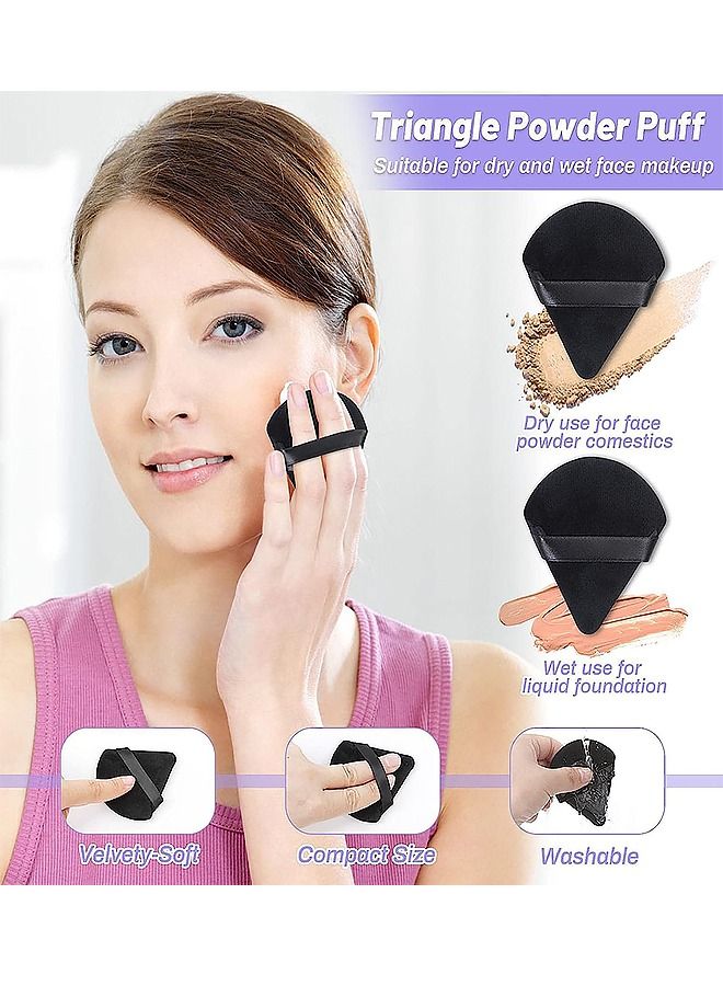 3 Pcs Triangular Velvet Sponge Suitable For Dry And Wet Face Makeup Make Makeup Look More Three Dimensional And Natural，Soft And Skin Friendly Apply Makeup Evenly Time Saving And Fast Mild Convenience - Image 3