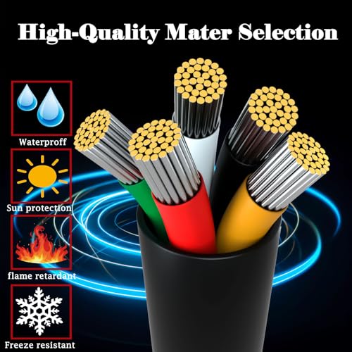 striveday 28 Gauge Wire, 5-Conductor Electrical Wire. 28 AWG Stranded Flexible PVC Tinned Copper 28/5 Cord Extension Cable is Used for LED Lamp Lighting, Automotive, Speaker, Audio, Power, etc. (33FT - 10M). - Image 5