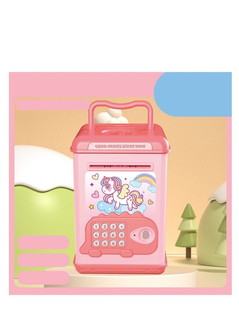 PYEBE بنك الصراف الآلي لبنك النقود الحقيقية للأطفال، بنك البنك الآمن للأطفال الأولاد والبنات، صندوق توفير الكهرباء، وردي لطيف، هدية عيد ميلاد للفتيات - Image 1