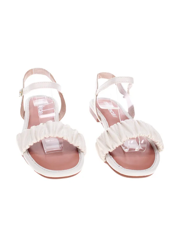 موليكا Moleca Ladies Flat Sandals Off White | Made In Brazil