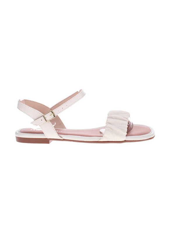 موليكا Moleca Ladies Flat Sandals Off White | Made In Brazil