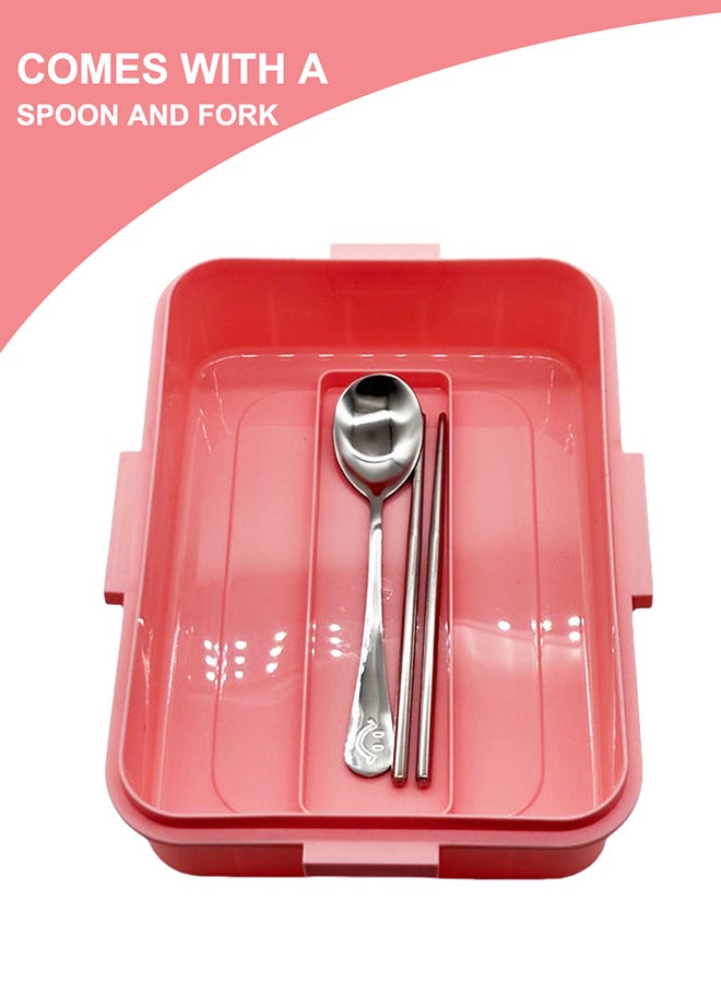 Noon East Stainless Steel Bento Lunch Box, 3 Compartments, Leak Resistance, Durable, BPA Free, Eco Friendly, Dishwasher Safe, Ideal For School - Pink Unicorn Pattern  - Image 4