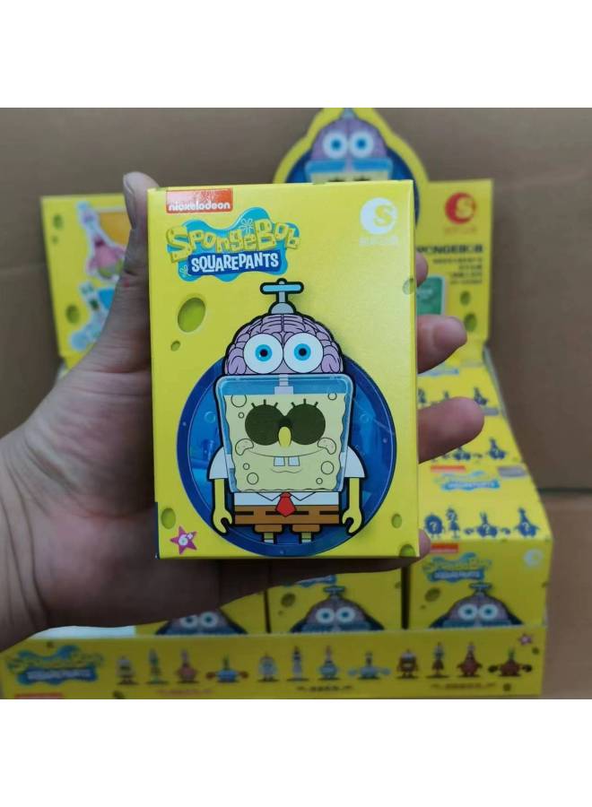 صندوق سبونج بوب الأصلي للمكفوفين سلسلة الدماغ الطائر الرائعة المصنوعة يدويًا، هدية تزيين نجمة السلطعون بوس بايدا - اللون: صندوق عمياء من سلسلة قنديل البحر (صندوق كامل 6) - Image 4