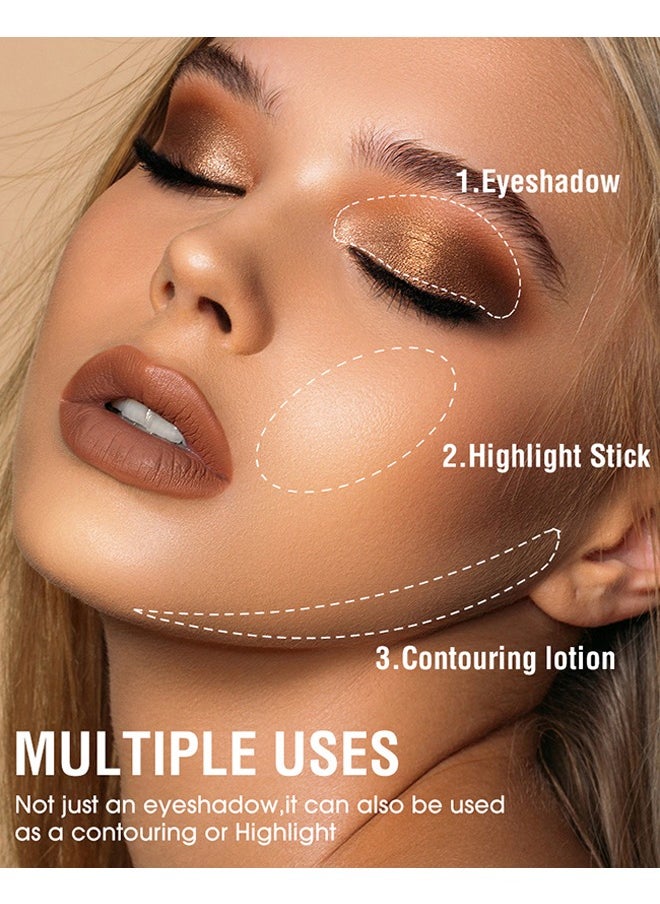LANGMANNI - Eyeshadow Stick Set, 8 Colors Matte Professional Bright-Colored Contouring And Highlight Eyeshadow Stick, Cream Eyeshadow Waterproof Long Lasting High Pigmented Eye Shadow - Image 1