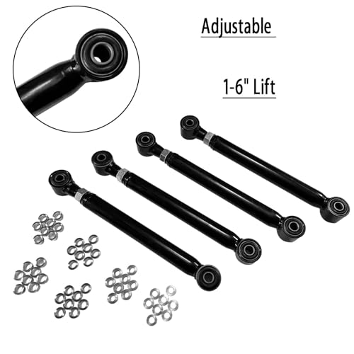 BST BSSP Adjustable 0-6" Lift Front Control Arms Compatible with 1994-2009 Dodge Ram 1500 2500 3500 4x4 Tubular Upper & Lower Suspension Control Arm Kit - Image 5