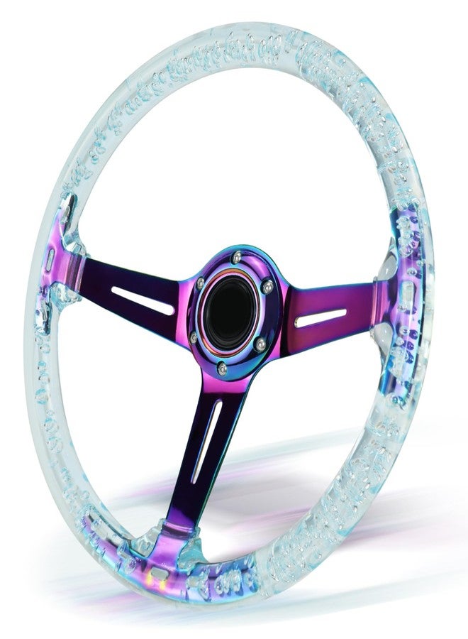 VOONKE Universal Racing/Golf Steering Wheel, Acrylic Round Steering Wheel (transparently) - Image 1