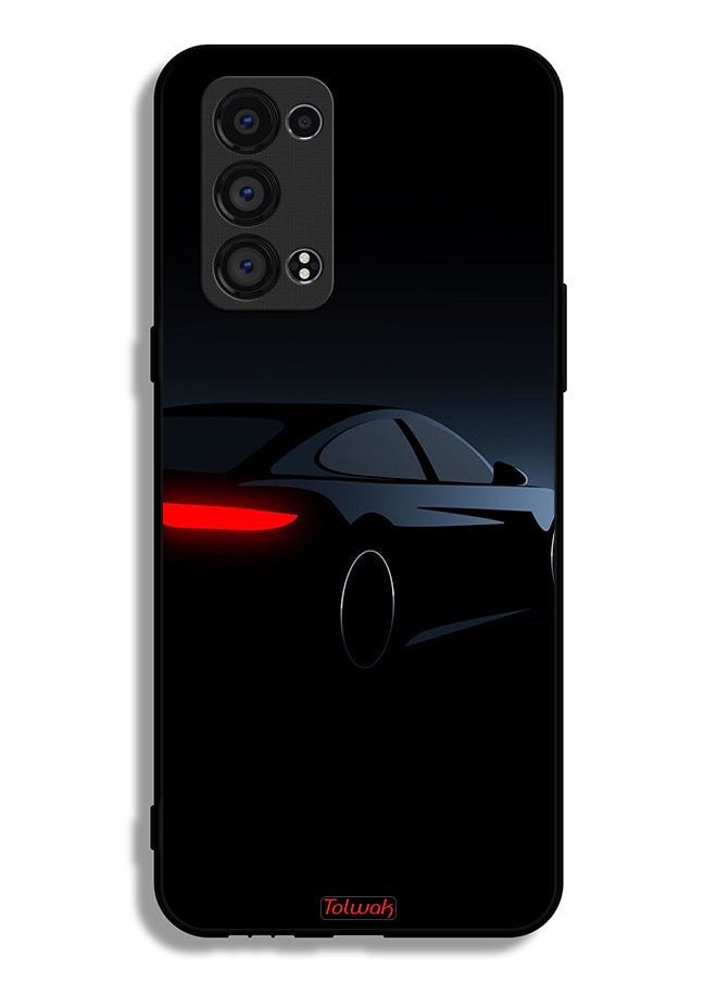 Tolwak Oppo Reno6 Pro 5G (Snapdragon) Protective Case Cover Dark Car  - Image 2