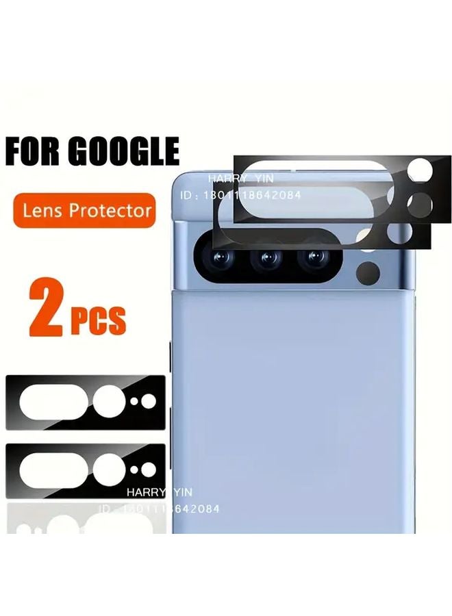 2PCS Black Lens Film For Google Pixel 9 Tempered Glass Rear Camera Protective Film - Image 1