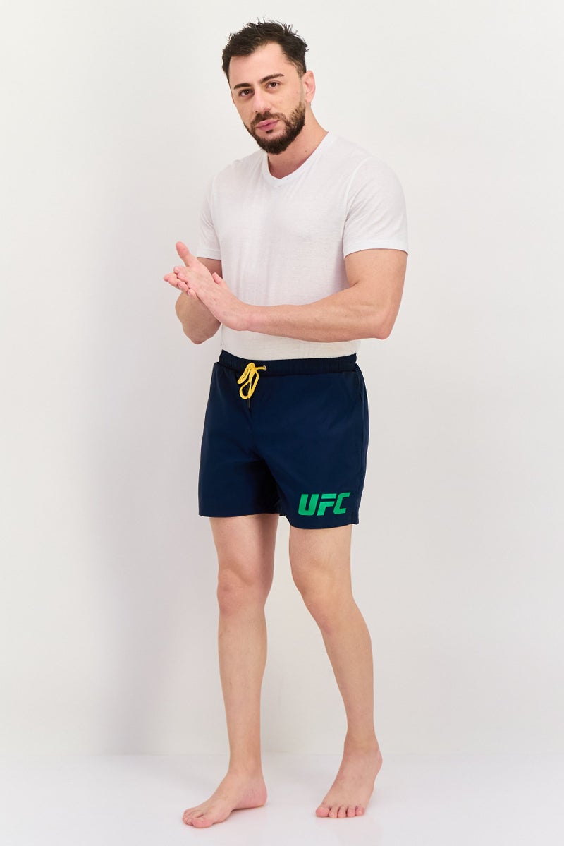 Ufc Men Brand Logo Board Shorts, Navy - Image 2
