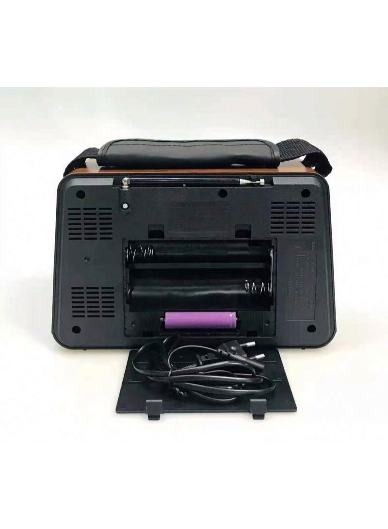 Golon Retro Vintage Wooden Color Radio RX-BT1008 – 3 Band AM/FM/SW Wireless Radio with USB/TF Music Player, Bluetooth & Rechargeable Battery - Image 4