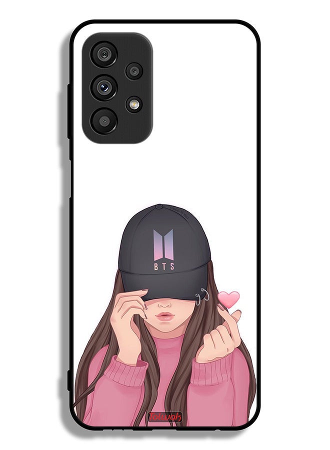 Tolwak Samsung Galaxy A23 5G Protective Case Cover Girl Making Snap - Image 1