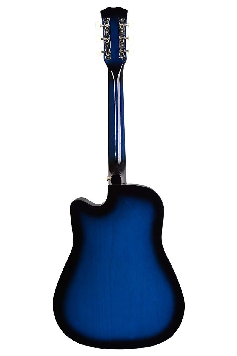 Juarez Engineered Wood Acoustic Guitar, 38 Inch Cutaway, JRZ38C/TBLSNA TRANSPARENT BLUE SUNBURST - Image 3
