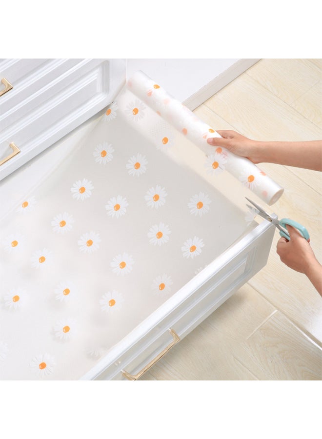 حصيرة طاولة مطبوعة سميكة من مادة إي في إيه، سجادة خزانة الأحذية، درج، سجادة مقاومة للرطوبة، قطع ورق المطبخ، سجادة مقاومة للماء والزيت - اللون: نقاط سوداء - المواصفات: 45*500 سم - Image 2