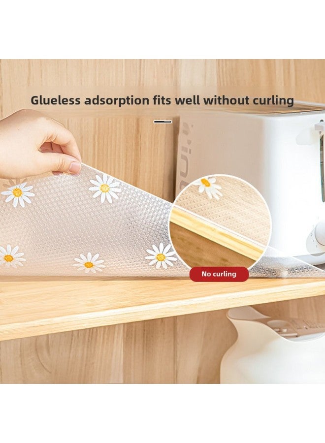 حصيرة طاولة مطبوعة سميكة من مادة إي في إيه، سجادة خزانة الأحذية، درج، سجادة مقاومة للرطوبة، قطع ورق المطبخ، سجادة مقاومة للماء والزيت - اللون: نقاط سوداء - المواصفات: 45*500 سم - Image 4