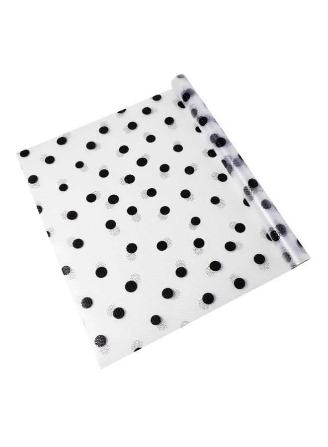 حصيرة طاولة مطبوعة سميكة من مادة إي في إيه، سجادة خزانة الأحذية، درج، سجادة مقاومة للرطوبة، قطع ورق المطبخ، سجادة مقاومة للماء والزيت - اللون: نقاط سوداء - المواصفات: 45*500 سم - Image 1