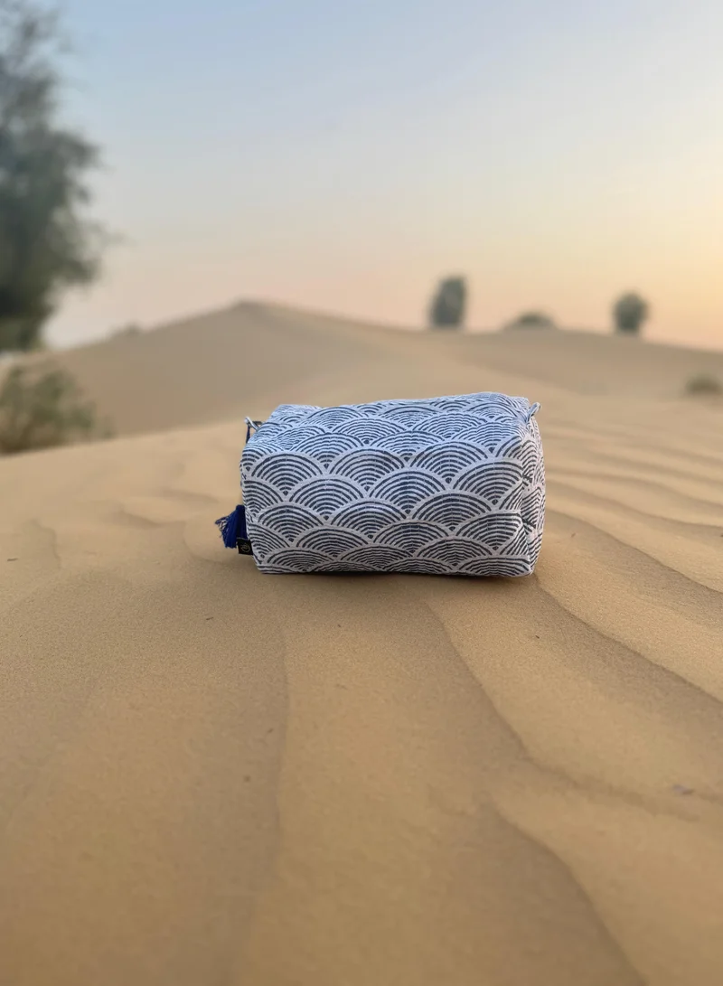 Tohfa Luxe Rasm Handmade Block Printed Pouch - Large