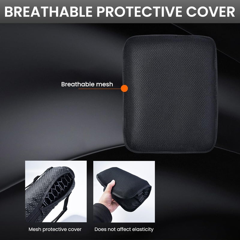 STHIRA 3D Breathable Motorcycle Gel Cushion With Vibration Absorption Seat Shockproof Bike Seat Cushion For Long Ride Comfortable Cycle Seat Cover Universal Anti-Slip Gel Seat For Bikes,Scooters,Black - Image 5