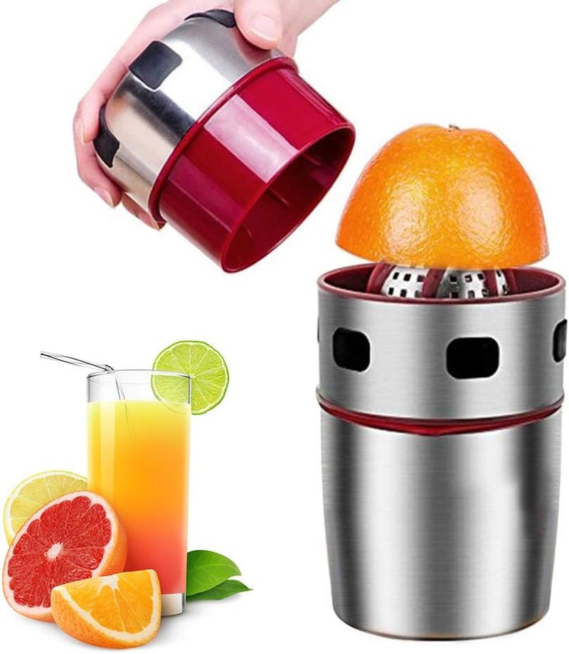 klarako Citrus Juicer Squeezer, Manual Citrus Press and Orange Squeezer - Metal Lemon Squeezer, Manual Hand Juicer with Strainer and Container, Hand Juicer Citrus Orange Squeezer for Lemon, Lime,Citrus - Image 1