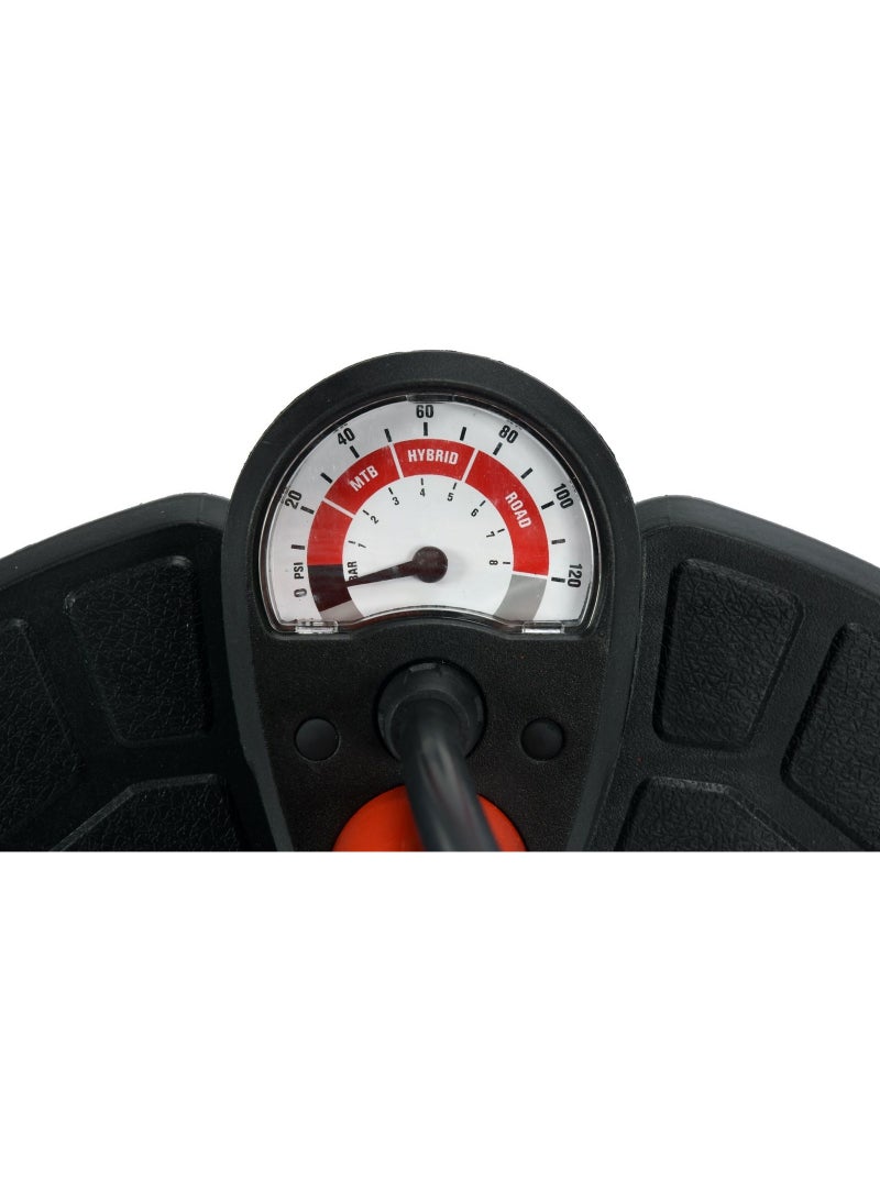 YATO High Volume Floor Pump With Pressure Gauge 18" YT-73521