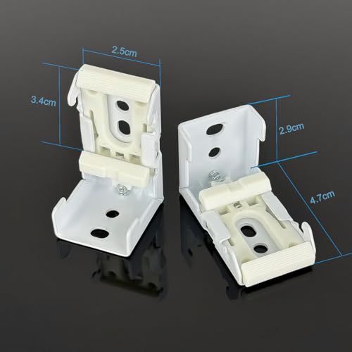 ROEIEIS Heavy Duty Roman Blind Brackets (Pack of 4) - Adjustable Window Shade Holders for Roman Blinds & Shades - Easy Install Curtain Hardware ONLY Support for 7/8”(22mm) Wide Roman - Image 3