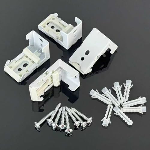ROEIEIS Heavy Duty Roman Blind Brackets (Pack of 4) - Adjustable Window Shade Holders for Roman Blinds & Shades - Easy Install Curtain Hardware ONLY Support for 7/8”(22mm) Wide Roman - Image 1