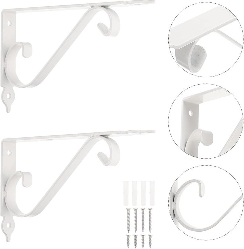 Jojofuny Heavy Duty Iron Triangle Shelf Brackets 20X12 6cm Wall Mounted Sturdy Support for Shelves - Image 5