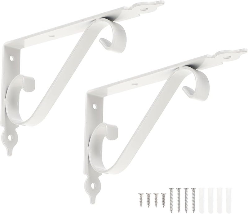 Jojofuny Heavy Duty Iron Triangle Shelf Brackets 20X12 6cm Wall Mounted Sturdy Support for Shelves - Image 1