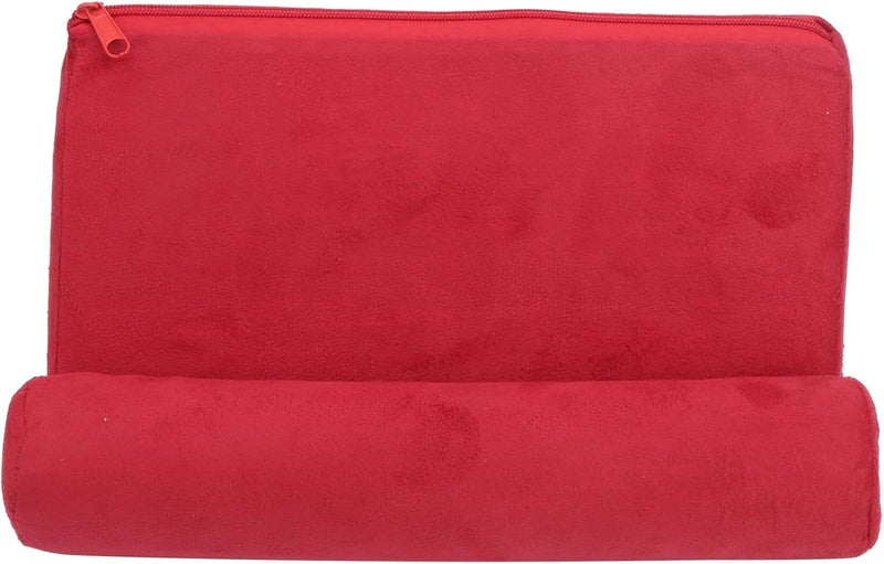 Tablet Pillow Stand, Soft MultiAngle Portable Tablet Pillow Holder, Foldable Stand with Light Weight Suede Fabric for, Kindle, Smartphones, Books and More - Image 1