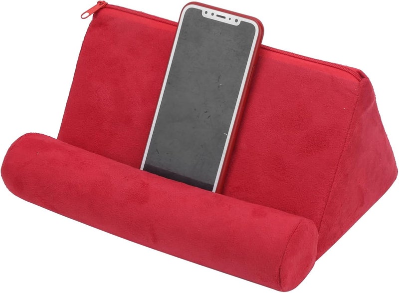 Tablet Pillow Stand, Soft MultiAngle Portable Tablet Pillow Holder, Foldable Stand with Light Weight Suede Fabric for, Kindle, Smartphones, Books and More - Image 2