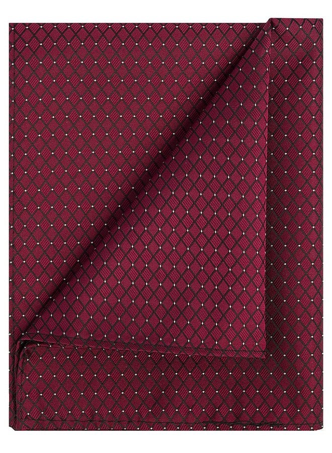 KissTies Burgundy Red Tie Set Solid Necktie + Hanky + Gift Box - Image 4