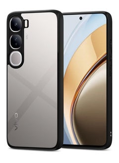 Generic Ultra Hybrid Shockproof Back Cover Case for Vivo V40 Lite Camera Protection Bump | Hard Back Cover Case (PC & TPU, Crystal Clear Back, Black Sides)  - Image 1